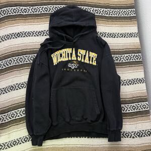 Men's Vintage Y2K Cadre Wichita State WSU Shockers Black Hoodie Sweatshirt Sz L